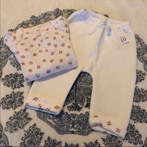 Baby Gap 2-pc Set Floral Onesie Quilted Pants 0-3M 3-6M OR 18-24M NWT!